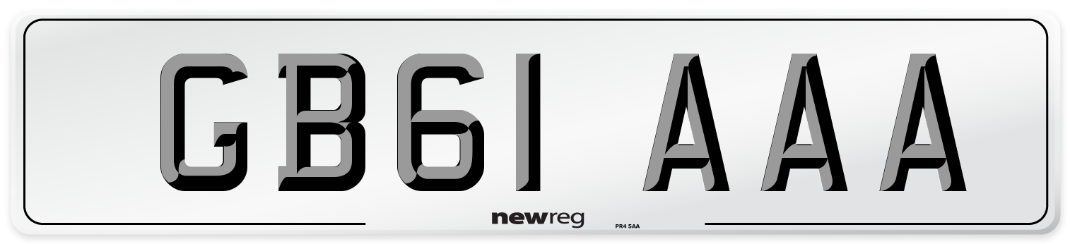 GB61 AAA Number Plate from New Reg